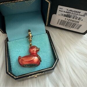 Authentic & RARE Juicy Couture Pink Rubber Duck Duckie Charm w/Tagged Box!